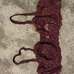 Corded lace balconette bra